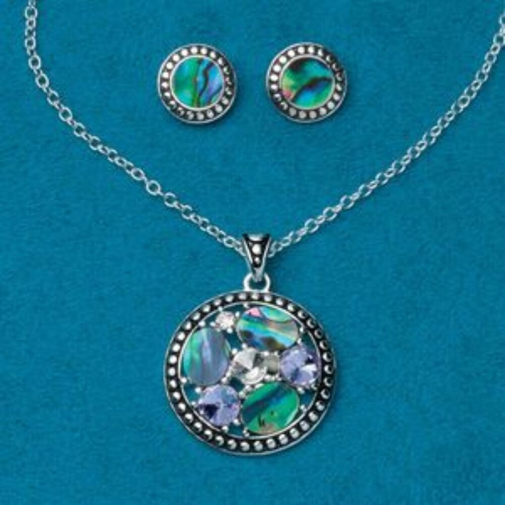 Authentic Abalone Necklace/Earring Set